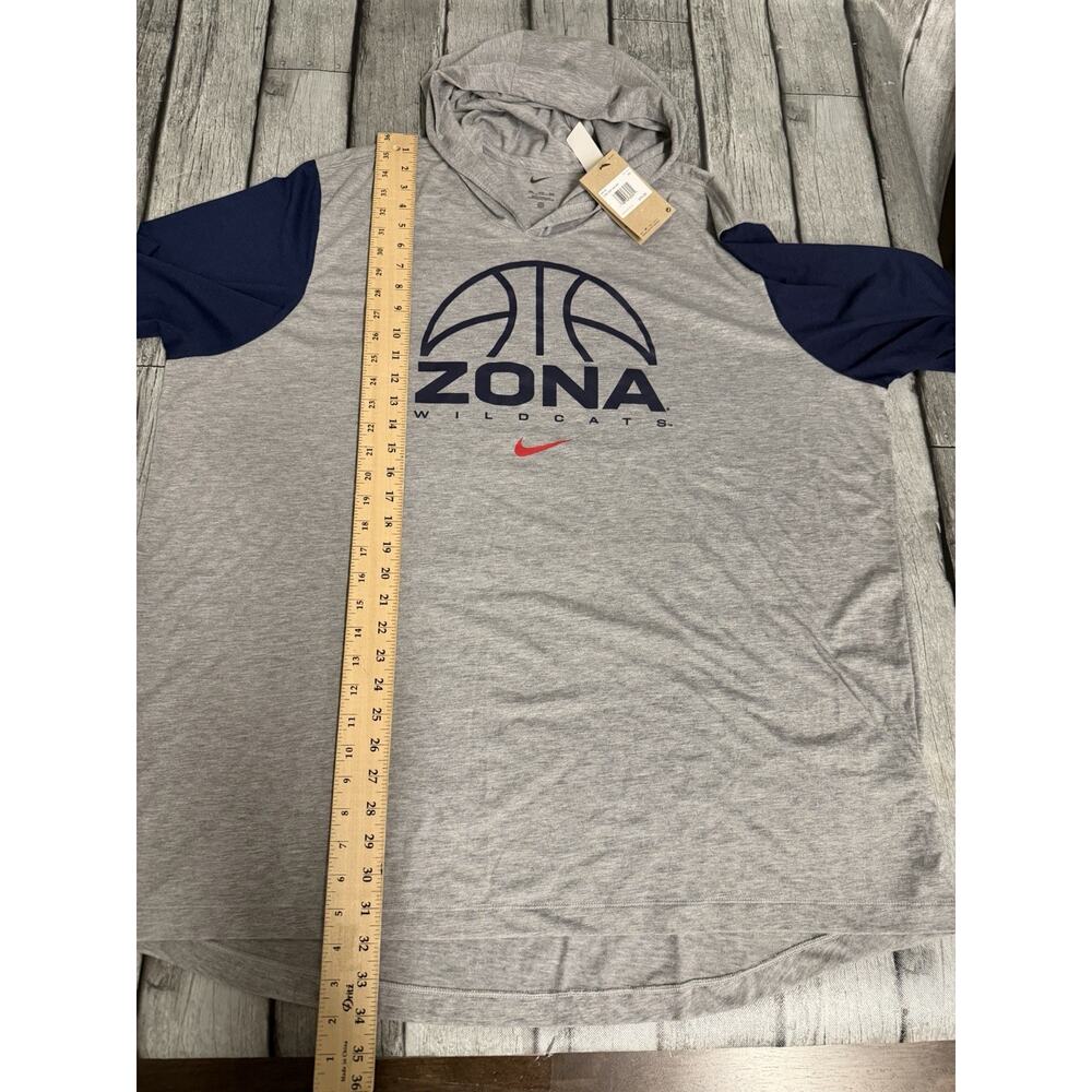 NWT Men’s Nike ARIZONA WILDCATS BASKETBALL Hoodie Tshirt 3XL XXXL Grey - Picture 10 of 11